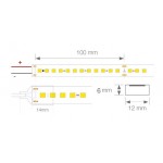 Tira LED 230V monocolor 19W/mt 120L/mt. SMD 2835 IP67 12x6mm corte cada 100mm, Bobina 50mts x 5,70€/m